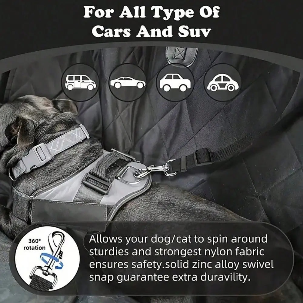 Adjustable Pet Car Safety Harness with Flower Decor, 3 Colors