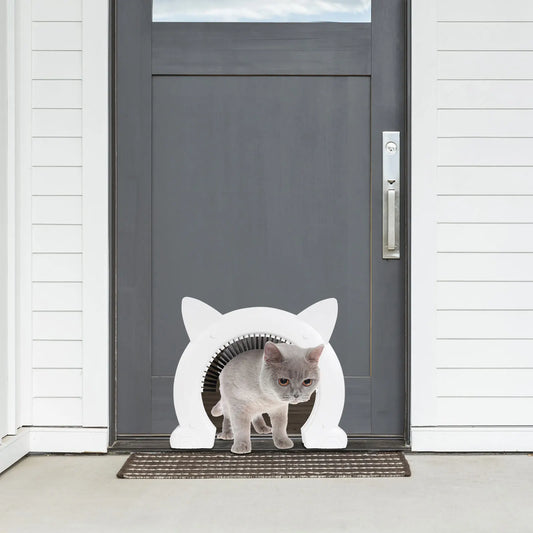 White Acrylic Dog & Cat Door for Large Cats - Premium Quality - Durable Design - | Fast Shipping from USA