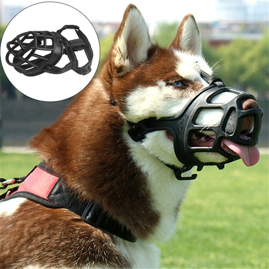 Safe and Non-toxic Pet Muzzle for Medium Large Dogs Reflective Big Dog Basket Mask Anti Barking Alaskan Hound mascotas Supplies