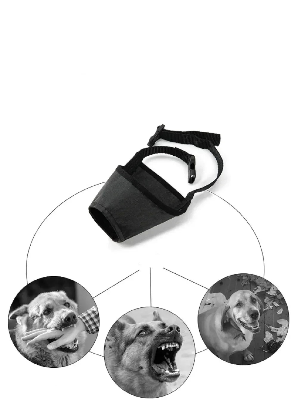 Dog Muzzles for Small Medium Large Dogs Soft Nylon Muzzle with Safety Buckle Puppy Muzzle Stop Biting Barking Dog Accessories