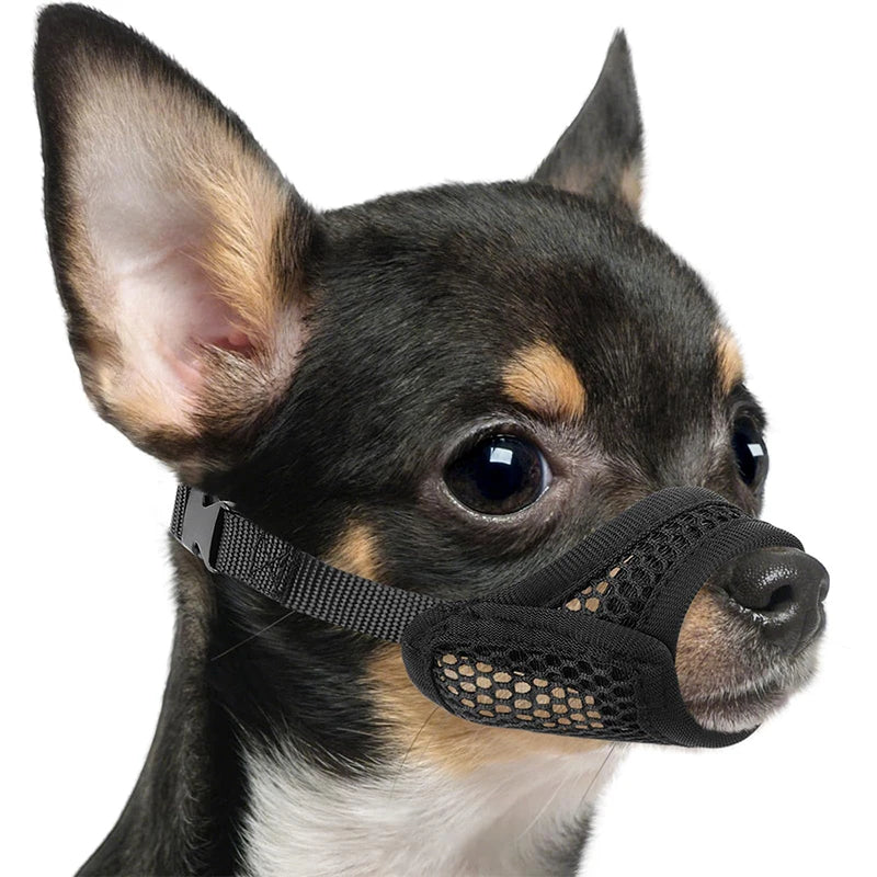 Mesh Muzzle For Short Snout And Small Medium Dogs Anti-Biting, Focus On Brachycephalic Dogs Like Chihuahua Pomeranian