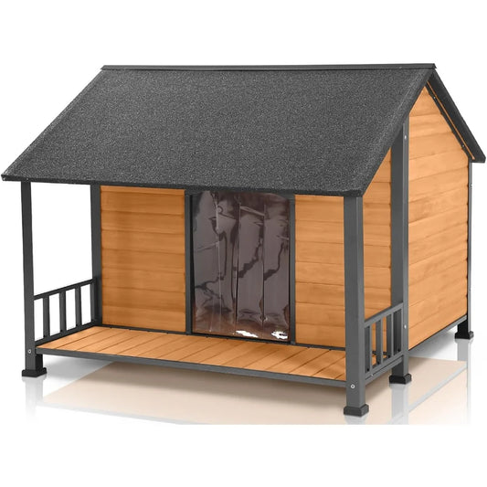 Outdoor Weatherproof Dog House with Iron Frame - Premium Quality - Durable Desig | Fast Shipping from USA