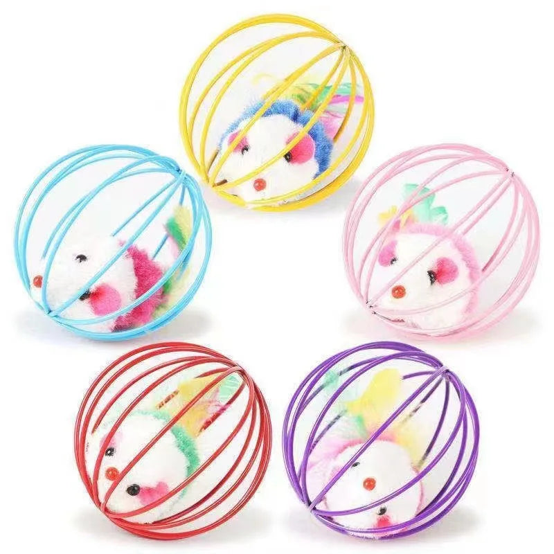 Toys False Mouse In Rat Cage Ball For Pet Cat Kitten Cat Toys