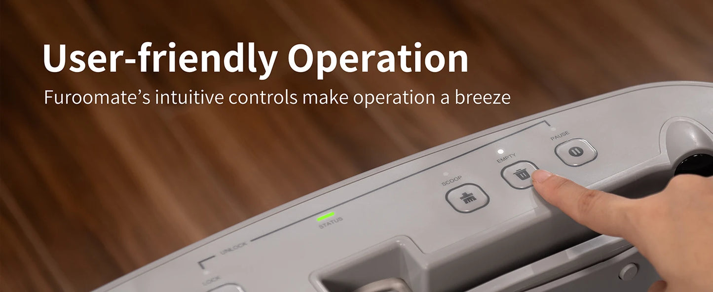 Furoomate F6 Open-Top Self-Cleaning Litter Box | Fast Shipping from USA