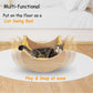 Cat Shelf Wall Hammock Climbing Shelves Moon Shaped and Perches Ladder Solid Wood Steps for Activity Cats Wall Furniture