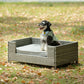 Elevated Dog Bed with Cushion PE Wicker | Fast Shipping from USA