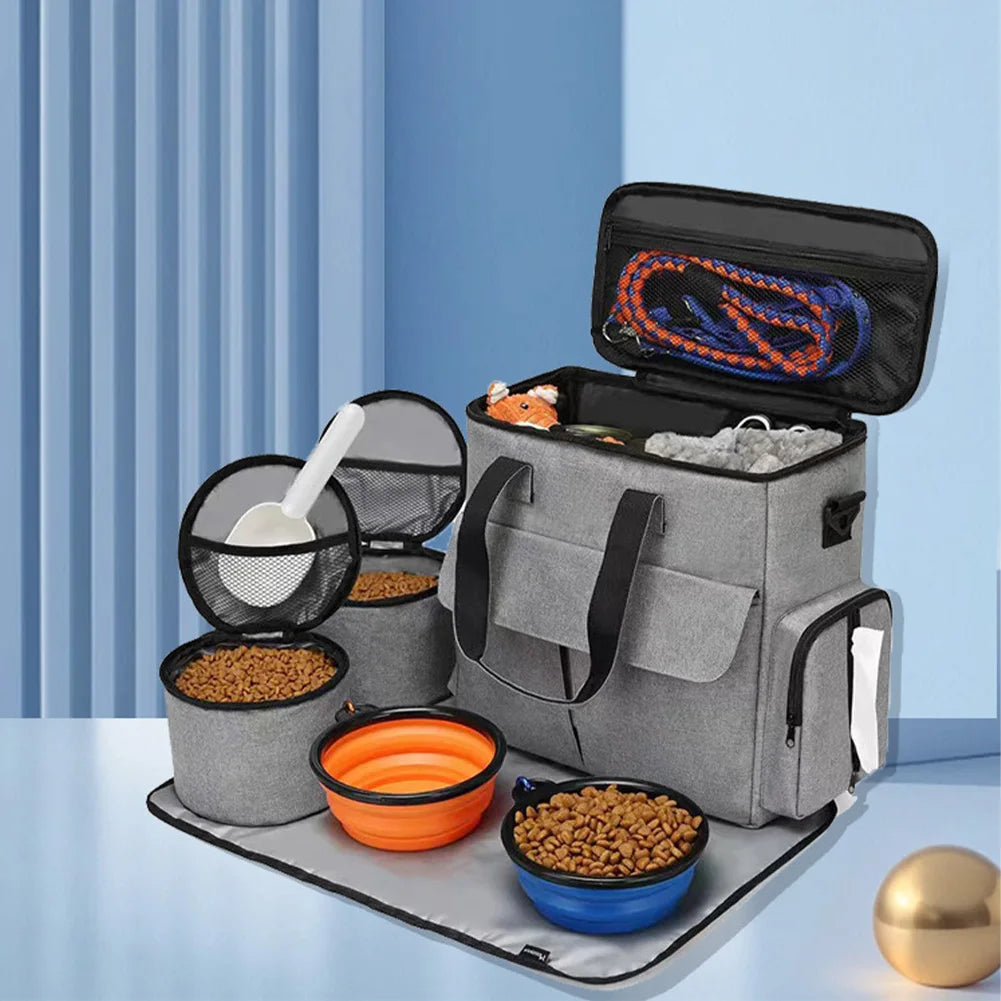 Dog Travel Bag Backpack with 2 Food - Premium Quality - Durable Design - Comfort | Fast Shipping from USA