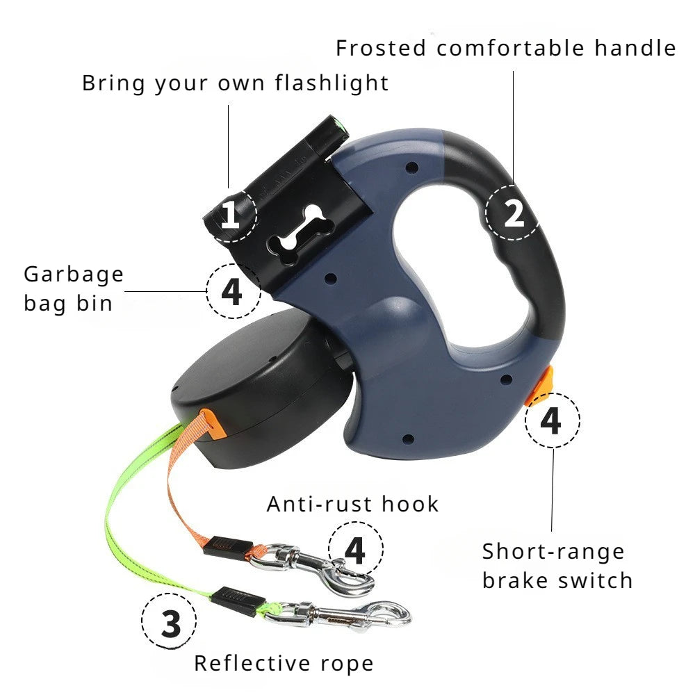 Dog Leash, Retractable for Recall Training