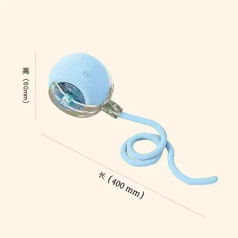 Interactive Dog Toys Usb C Rechargeable Pet Interactive Toys Electric Cats Ball Automatic Rolling Fake Tail Ball Dog &
