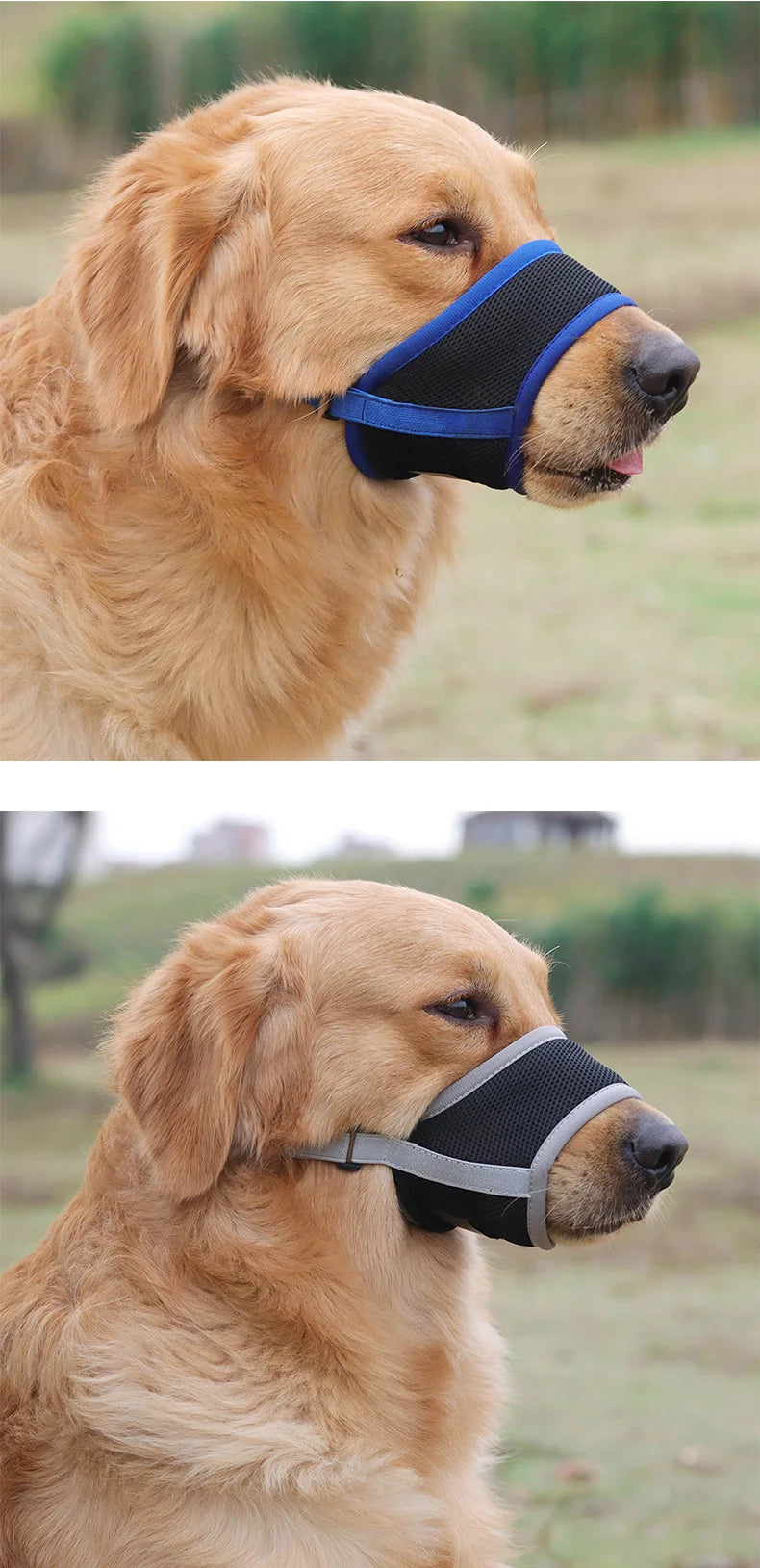 Comfortable Breathable Adjustable Dog Muzzle Anti-Bite Anti-Eating Pet Muzzle for Small Medium Large Dogs Allows Drinking