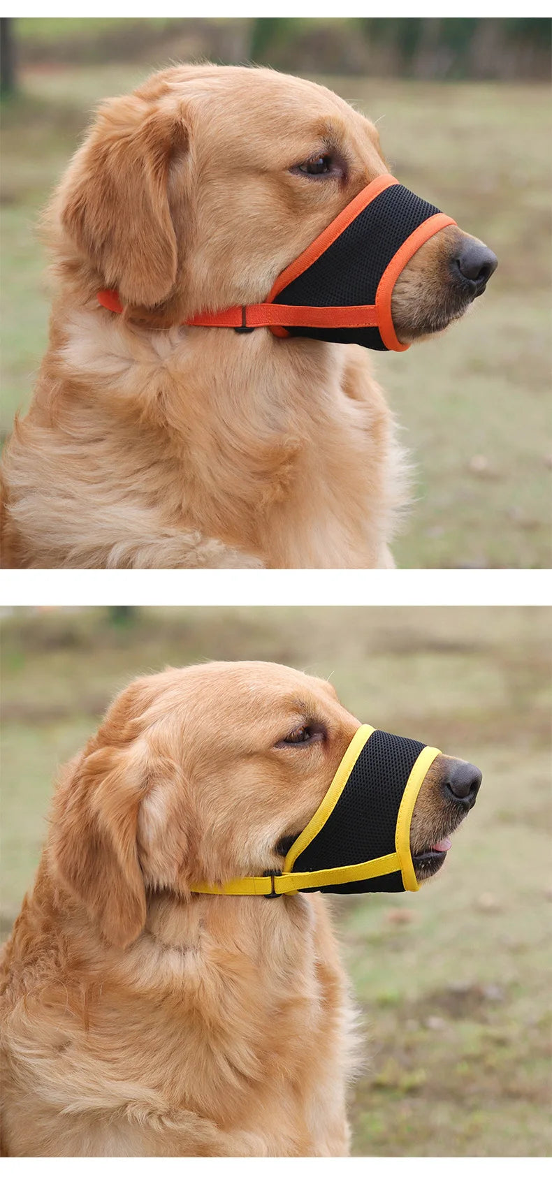 Comfortable Breathable Adjustable Dog Muzzle Anti-Bite Anti-Eating Pet Muzzle for Small Medium Large Dogs Allows Drinking