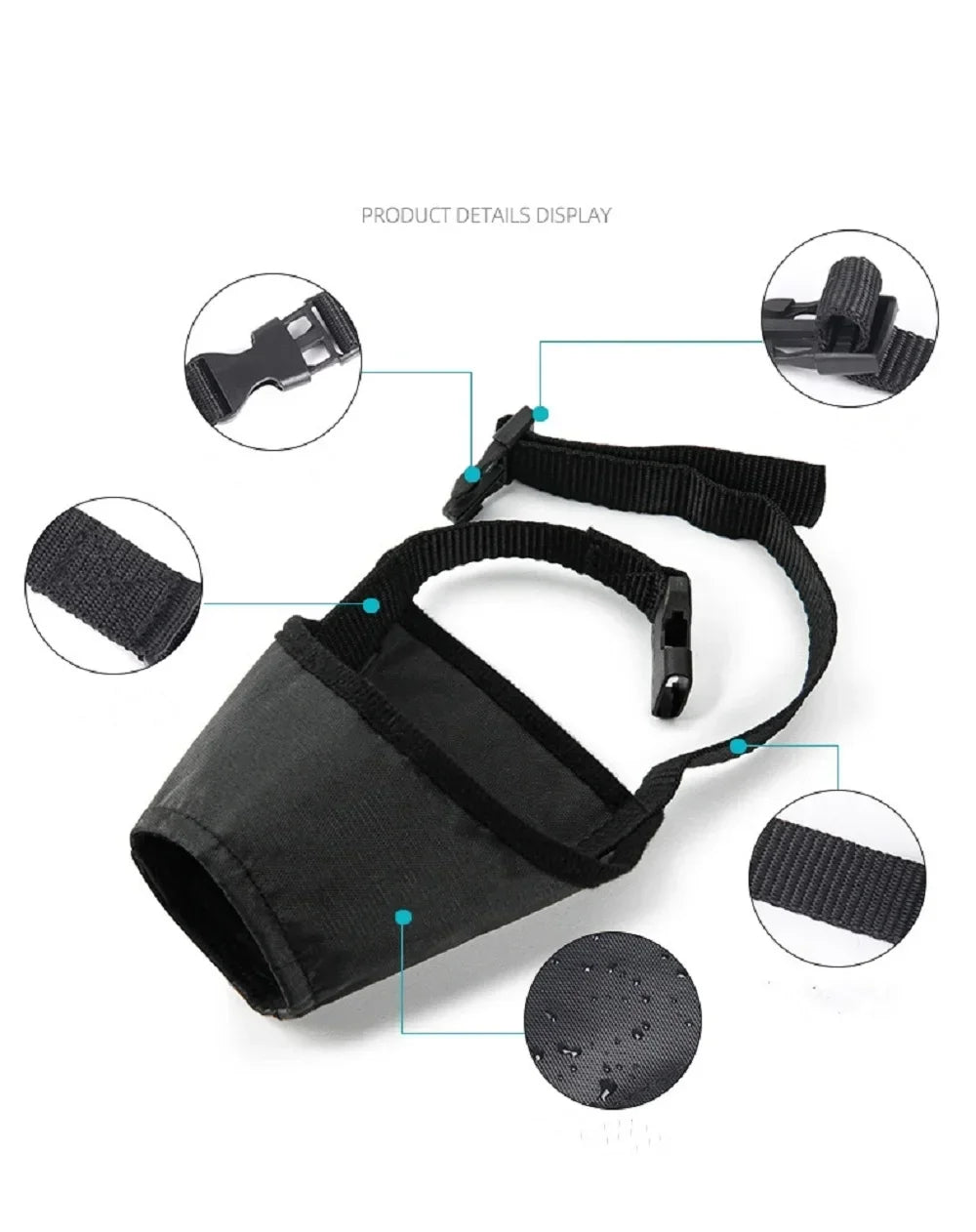 Dog Muzzles for Small Medium Large Dogs Soft Nylon Muzzle with Safety Buckle Puppy Muzzle Stop Biting Barking Dog Accessories