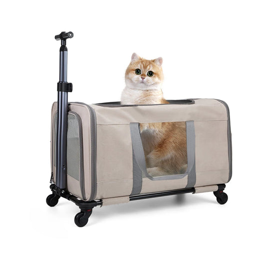 Double Dog & Cat Trolley Carrier with Wheels - Premium Quality - Durable Design  | Fast Shipping from USA