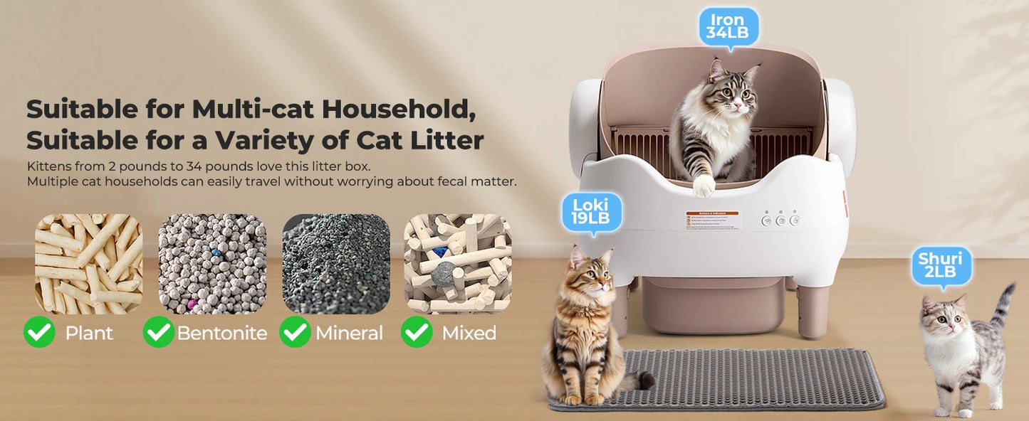 Self-Cleaning Dog & Cat Litter Box with App Control - Premium Quality - Durable  | Fast Shipping from USA